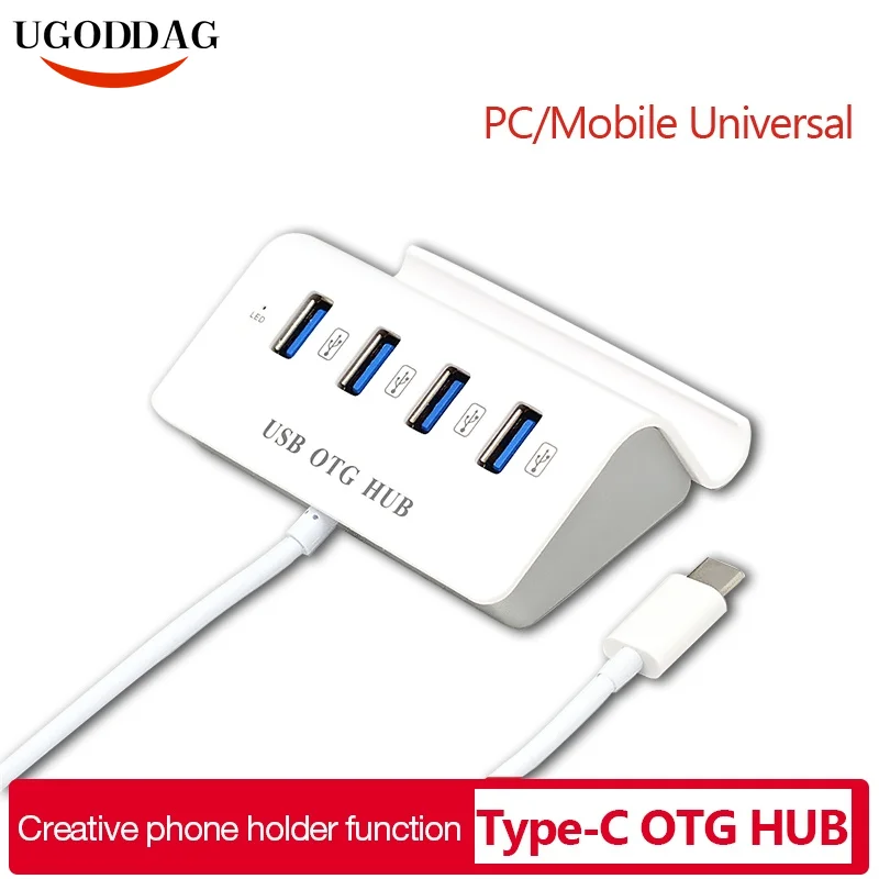 

Адаптер интерфейса типа C 4 в 1, USB C на 4 USB 3,0, конвертер для Macbook Pro, адаптер для Huawei P20, аксессуары для компьютера, жесткого диска