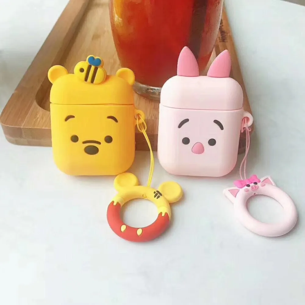 Чехол для airpods, милый мультяшный защитный чехол для airpods, беспроводной чехол для наушников air pods 2, силиконовый чехол для наушников, fundas