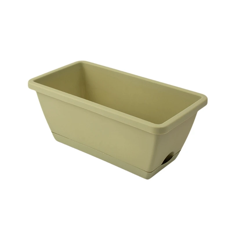 

Long Rectangle Breathable Seedling Tray Seed Starter Box for Gardening Bonsai Moisturizing Succulent Pots Simple Home