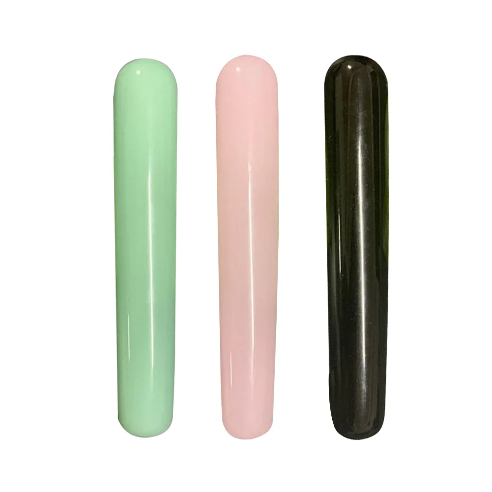 

Skin Relaxing Hand Massage Tool Natural Jade Facial Massage Stick Bar Meridian Acupoints Body Massager Rod Stick