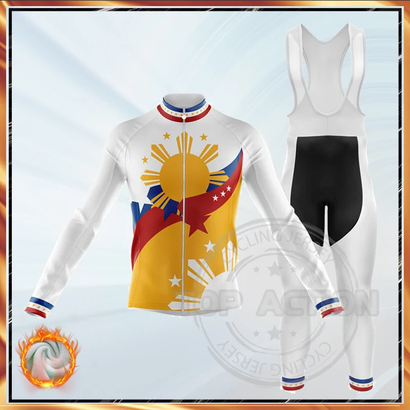 

Bicycle Warm 2022 Winter Thermal Fleece Cycling Clothes Men's Newest Jersey Suit Outdoor Riding Bike MTB Clothing Bib Pants Set