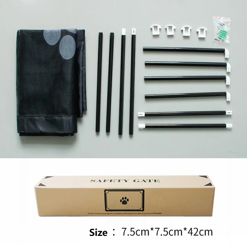 

New Dog Gate Door with Paw Print Portable Dog Enclosure Barrier Household Pet Baby Isolation Safety Fence Pet Supplies Products