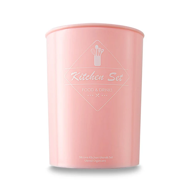 Storage Box Pink 9/10/12 шт. силиконовых кейсов Пособия по кулинарии набор посуды с антипригарным покрытием шпатель лопата с деревянной ручкой Пособия по кулинарии Набор инструментов с ящиком для хранения Кухня инструменты - Цвет: Storage Box Pink