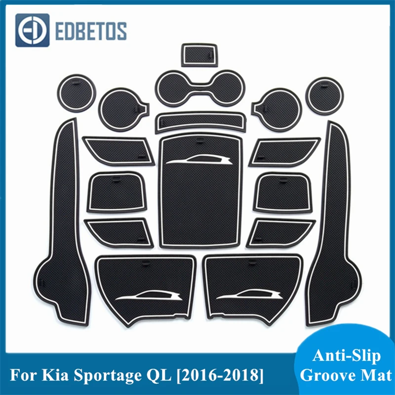 

Sportage QL 2016 2017 2018 Auto Replacement Parts For Kia Sportage QL Accessories Rubber Mat Interior Cup Pad Groove Mat