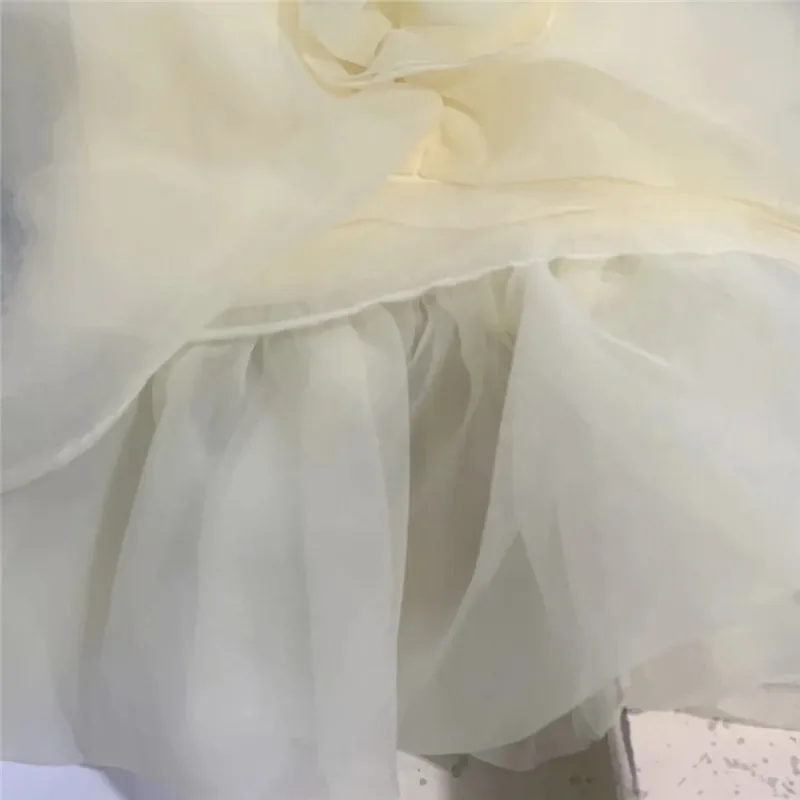 

Yellow sleeveless backless short shirts female solid tops Women Summer Sexy bow Transparent Gauze Camis Top