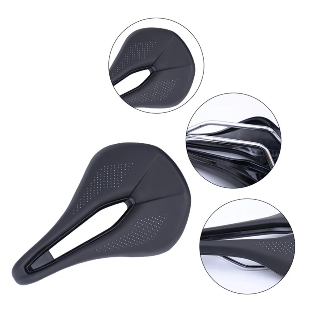 

1pc Bike Saddle Hollow Saddle Mountain Bike Saddle Hollow Breathable Seat Cushion Saddle for Bike (Black)