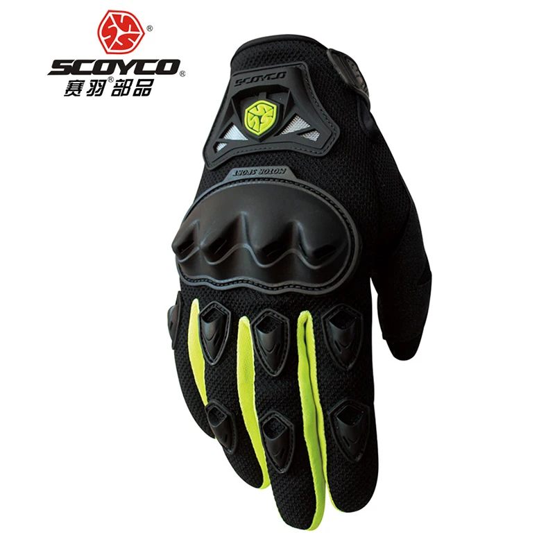 

Authentic Scoyco Racing Gloves Motorcycle Racing Off-road Gloves All Full Fingers Gloves Riding Shell Motocross Street Gloves