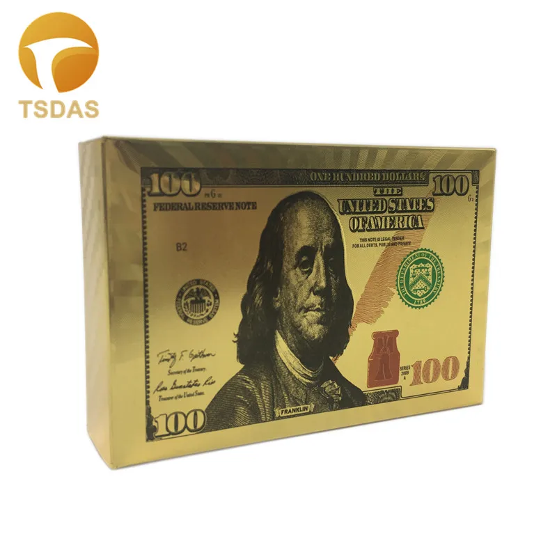 Водонепроницаемый Пластик игральных карт w/ 54 шт. карты Золотая покерная карта