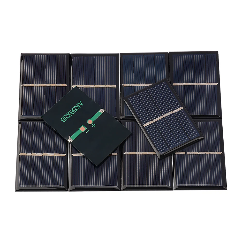 SUNYIMA 10Pcs поликристаллический Панели солнечные 2В 0.13A Мощность зарядный Модуль 58*38