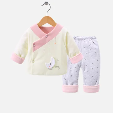 pink2 Одежда для малышей; комплект нижнего белья для новорожденных; милая хлопковая одежда для малышей; осенне-зимний комплект для малышей; комплект одежды для младенцев - Цвет: pink2