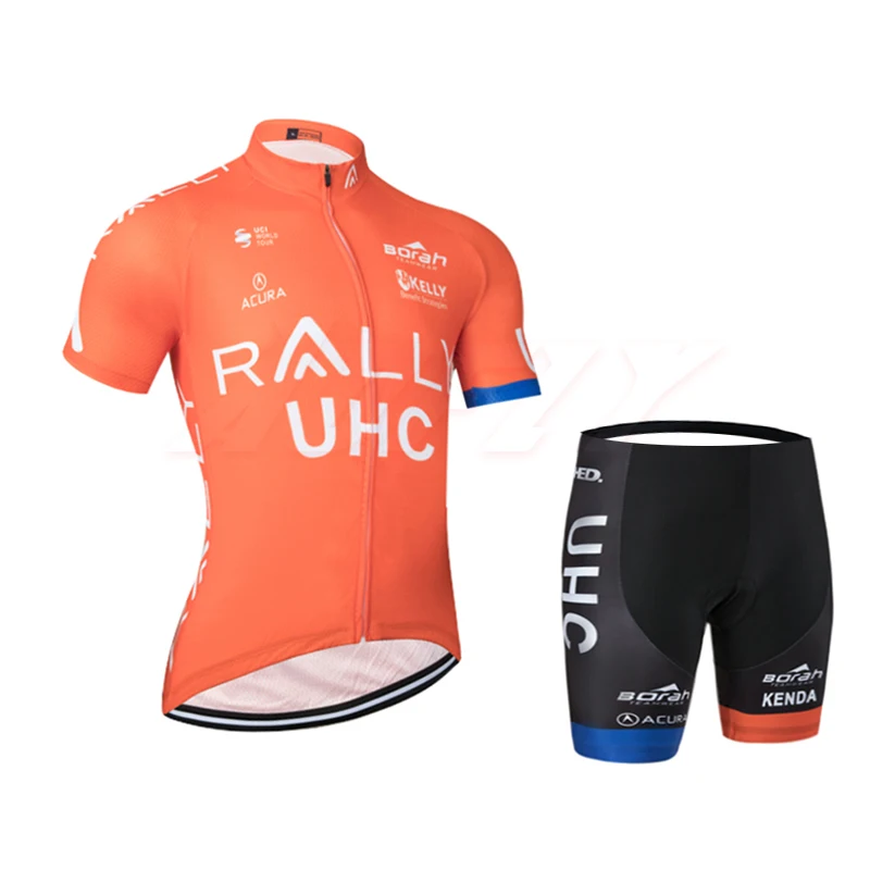 TEAM RALLY 2019 Orange UHC CYCLING JERSEY bike shorts set Ropa Ciclismo summer quick dry pro BICYCLING Maillot pants clothing | Спорт и