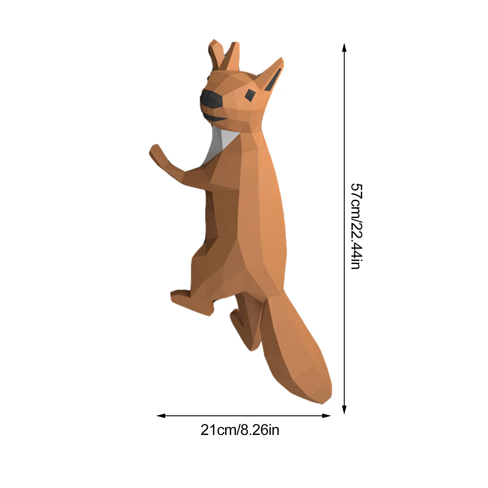 

Lovely 3D Animal Wall Decor Home Art Decoration Origami Squirrel Geometric DIY Handmade Home Decoration