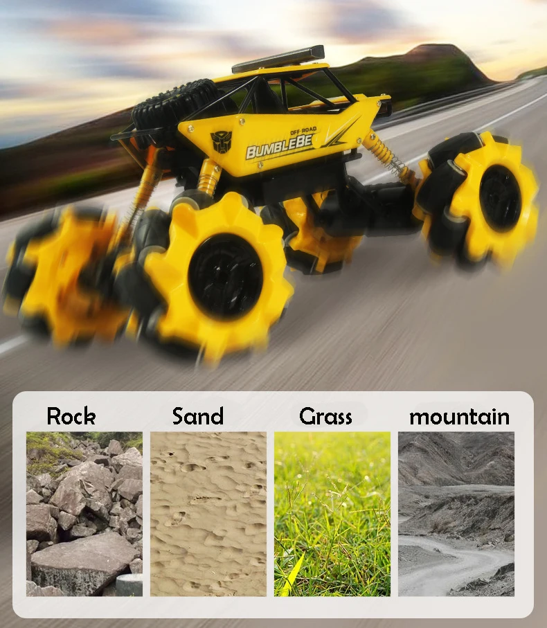 1:16 2,4G RC автомобиль с Mecanum колеса 4WD RC Drift восхождение дистанционного Управление Stunt автомобилей танцующие led Музыка внедорожный шмели автомобиль игрушка