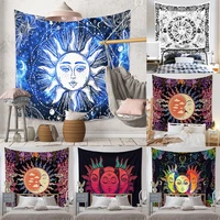 sun moon mandala carpet tablecloths wall hanging celestial wall tapestry hippie wall carpets dorm decor psychedelic decorations