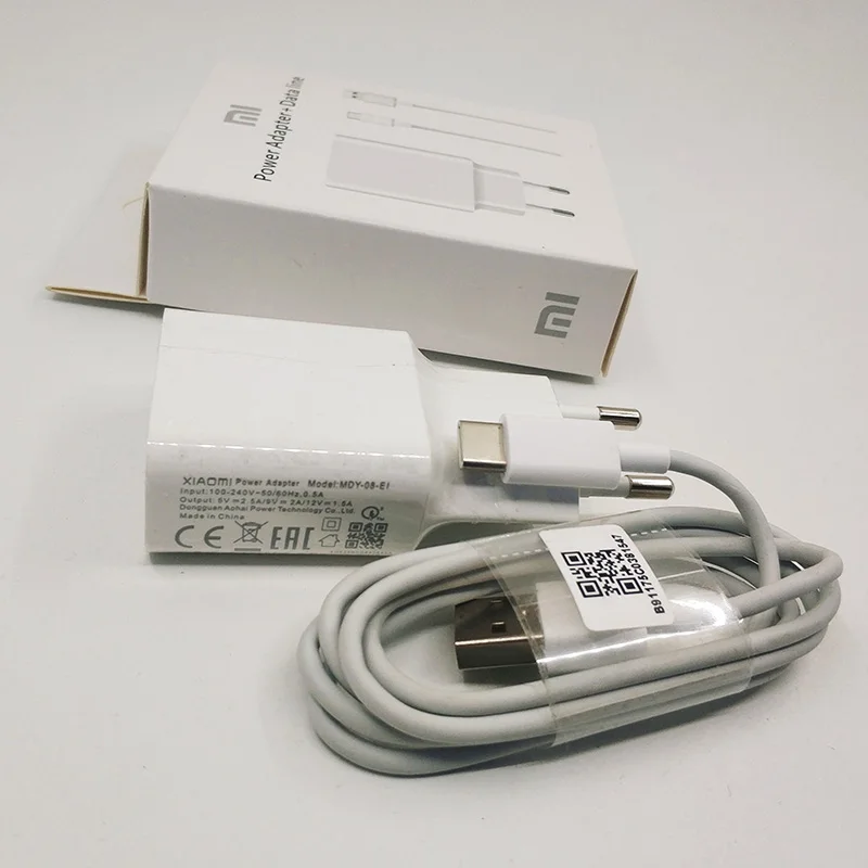 Быстрое зарядное устройство XIAO mi 12V 1.5A QC3.0 адаптер TYPE C кабель для передачи данных