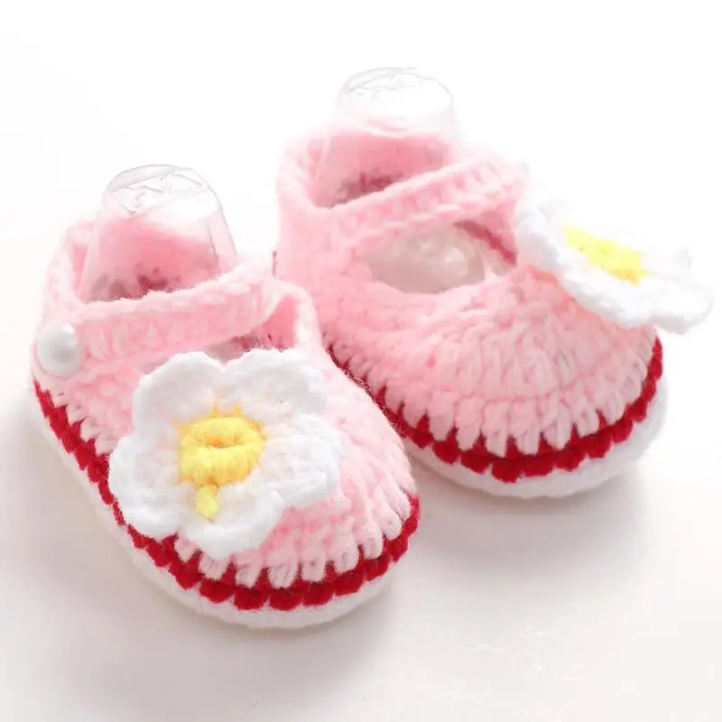 Buatan Tangan Bayi Yang Baru Lahir Anak Laki-laki Gadis Crochet Merajut Balita Sepatu