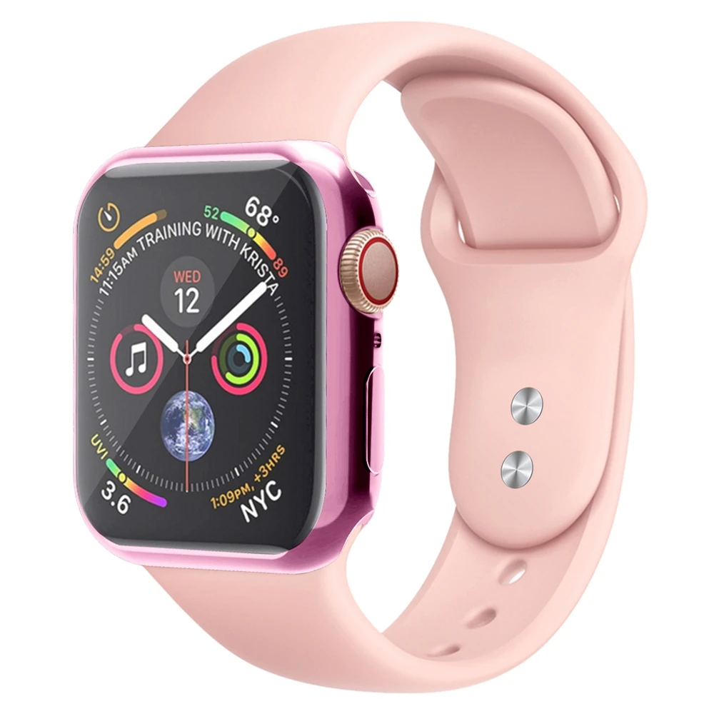Ультра-мягкий тонкий чехол для Apple Watch TPU 40 мм 44 мм чехол Защитное покрытие часов полосы аксессуары для серии 4
