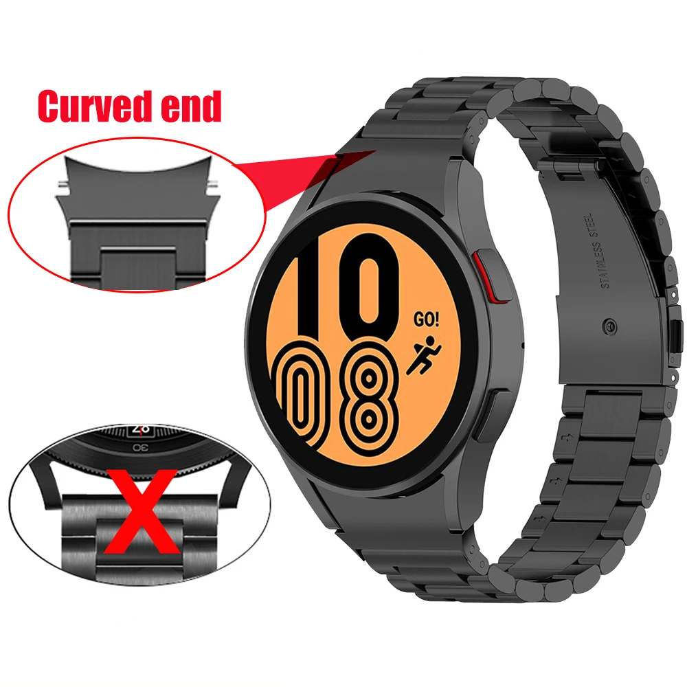 

Ремешок из нержавеющей стали для Samsung Galaxy Watch 4 Classic 46 мм 42 мм/Watch 4 44 мм 40 мм