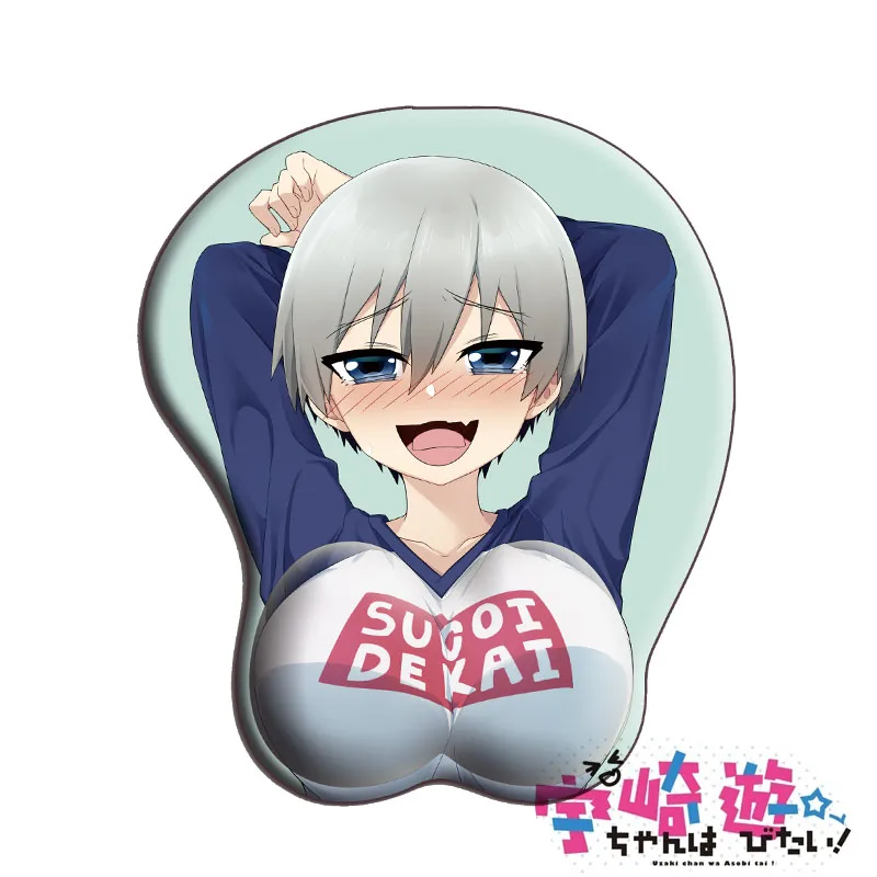 Коврик для мышки с аниме Uzaki-Chan хочет развеситься! Uzaki Hana косплей 3D грудь гелевый