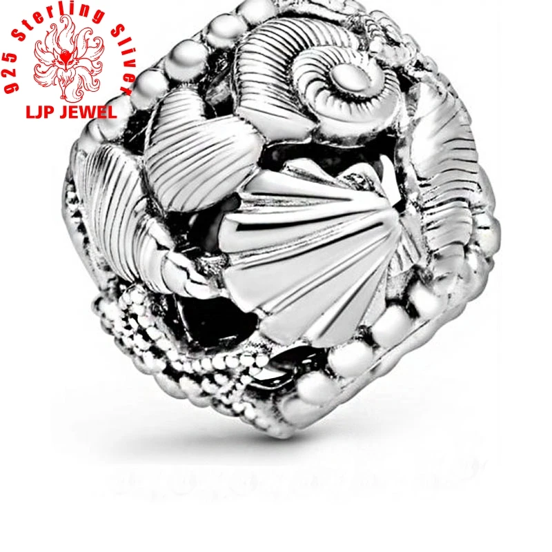 

2020 New Summer 925 Sterling Silver Openwork Starfish Shells Heart Charms Beads fit Original Bracelets Women DIY Jewelry