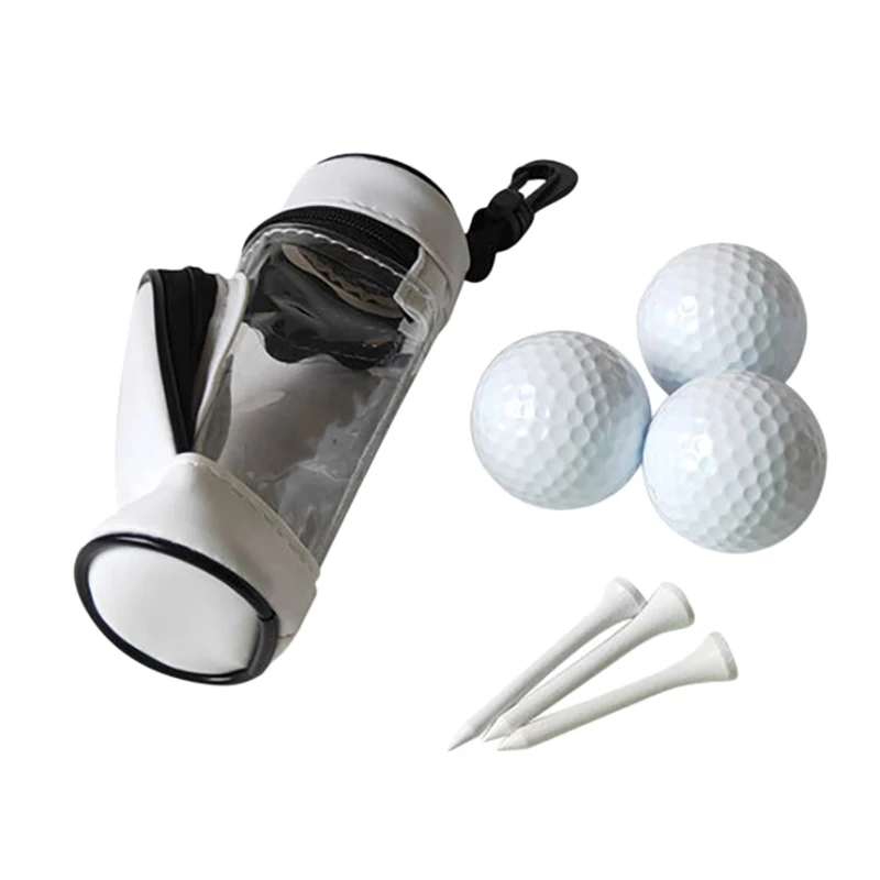 

Mini Portable Golf Ball Bag Tee Holder Holds 3 Balls Divot Tool Holder Golf Waist Pouch