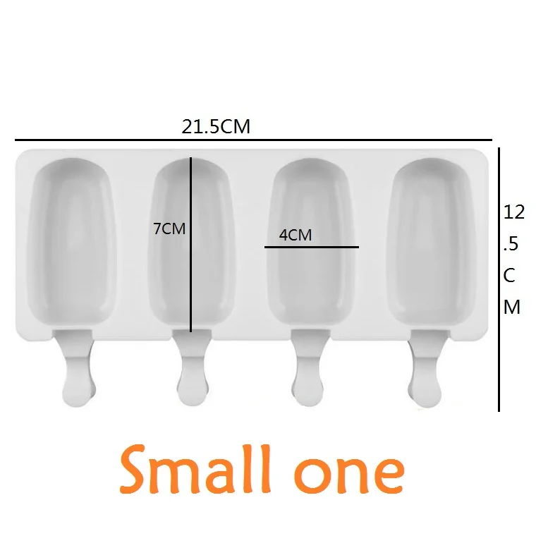 

Allforhome 8/4/1 Hole Silicone Ice Cream Mould Ice Cube Tray Popsicle Barrel Diy Mold Dessert Ice Cream Mold with Popsicle Stick
