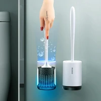 toilet brush set wall mounted bathroom cleaning soft glue brush tool accessories toilet clean holder set home cleaning tools