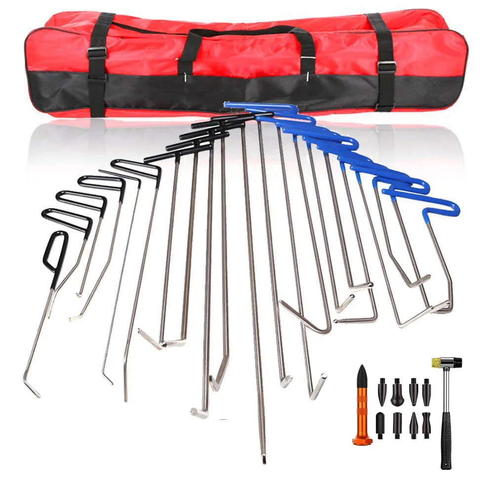 tool Push hooks tools Paintless Dent removal tool kit Push Rod Car Crowbar repair hammer tap down dent repair tools