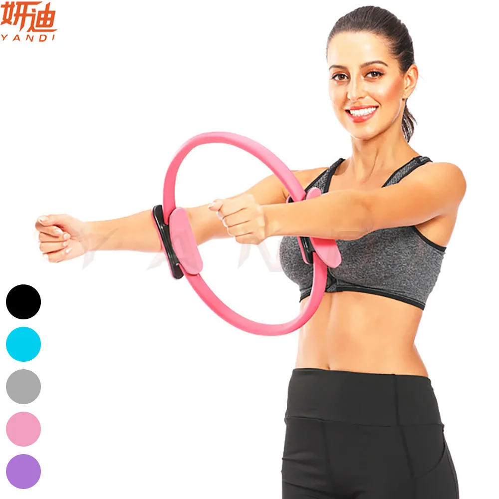 Professional Quality Dual Grip Yoga Magic Circle Sport Pilates Ring hoop Women Fitness Slimming Gym Workout Training Tools | Спорт и