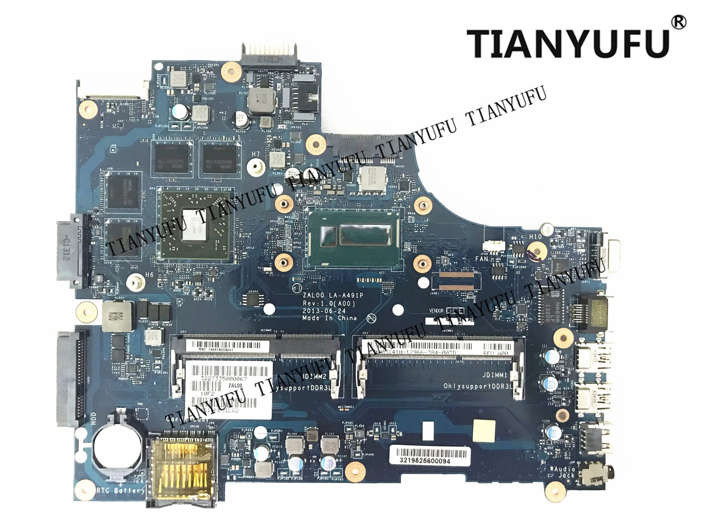 V3540 материнская плата ZAL00 LA-A491P I3-4010U DDR3L для Dell 3540 V3540 Материнская плата ноутбука протестированная работа