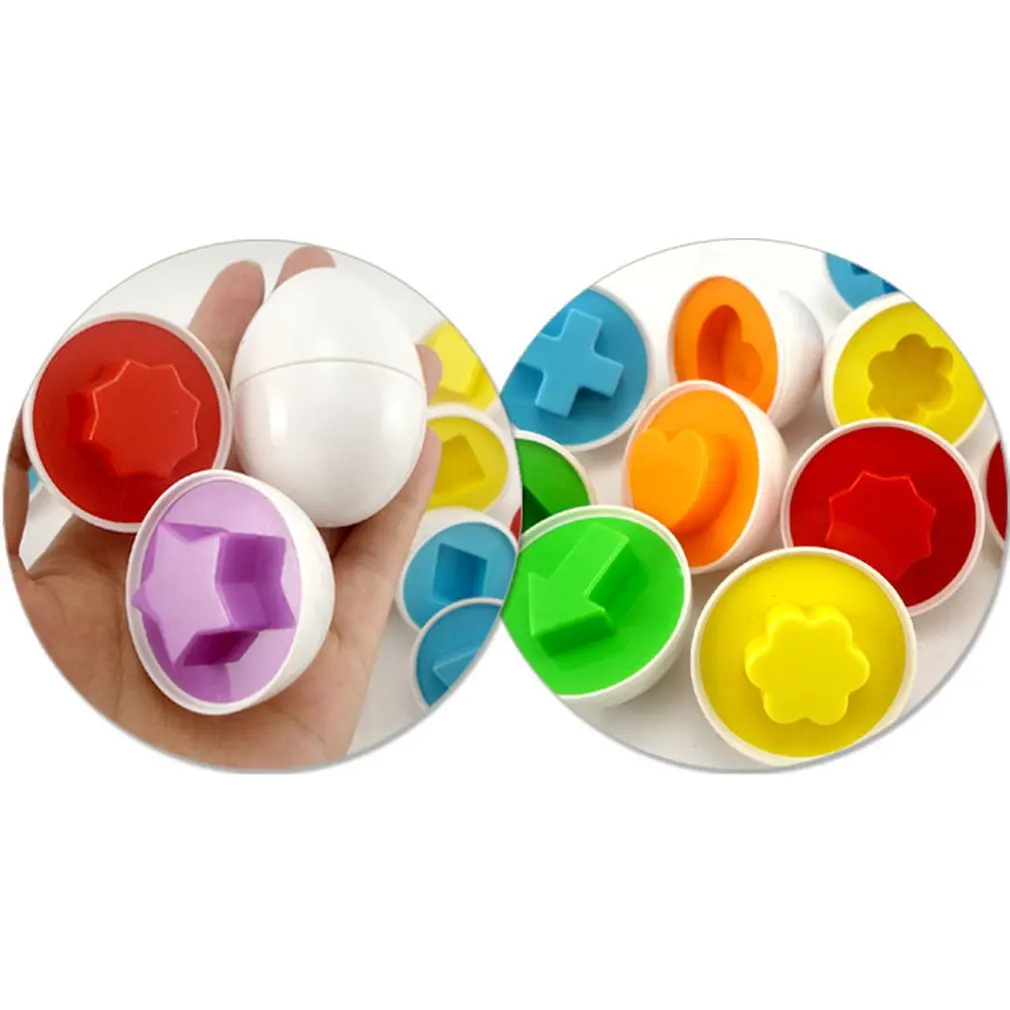 

6Pcs Infant Matching Eggs Educational Toys For Children Color Shape Recognize Toddler Intelligent Learning Puzzle