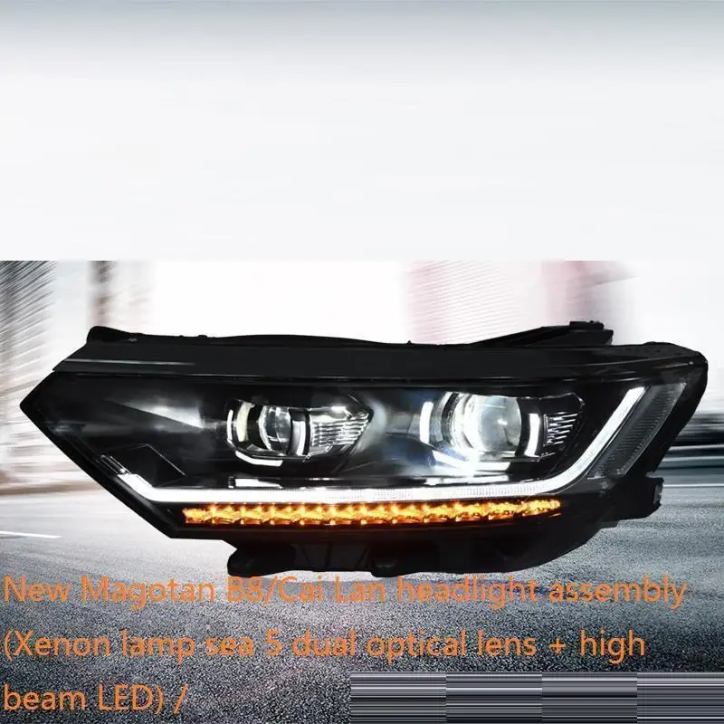 MODEL B Автозапчасти Luces Led Para авто Drl аксессуары автомобильные лампы фары автомобильные фары в сборе 17 18 для Volkswagen Magotan - Цвет: MODEL B