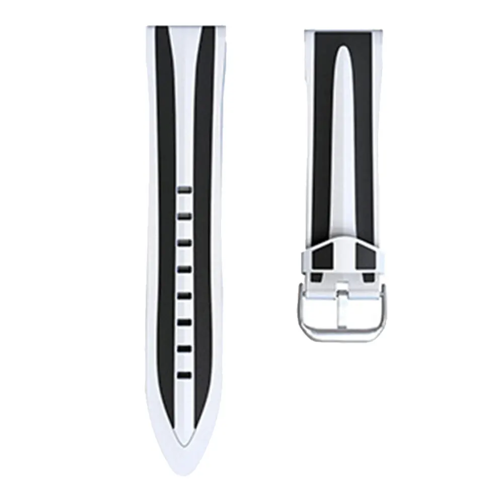 Мягкий силиконовый универсальный ремешок для часов 22 мм быстросъемный сменный