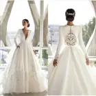 Элегантное платье в стиле бохо с длинным рукавом, яркое арабское привлекательное ТРАПЕЦИЕВИДНОЕ ПЛАТЬЕ с вырезом, атласное платье для пляжа и свадьбы с карманами, 2021