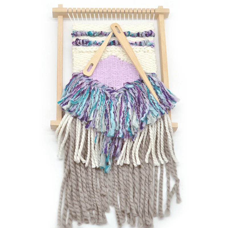 Hot Sale Diy Wooden Weaving Loom Tools Tapestry Darning Big Eye Yarn Knitting Needles Needlework Crafts Sewing Needle Tool 5pcs | Дом и сад