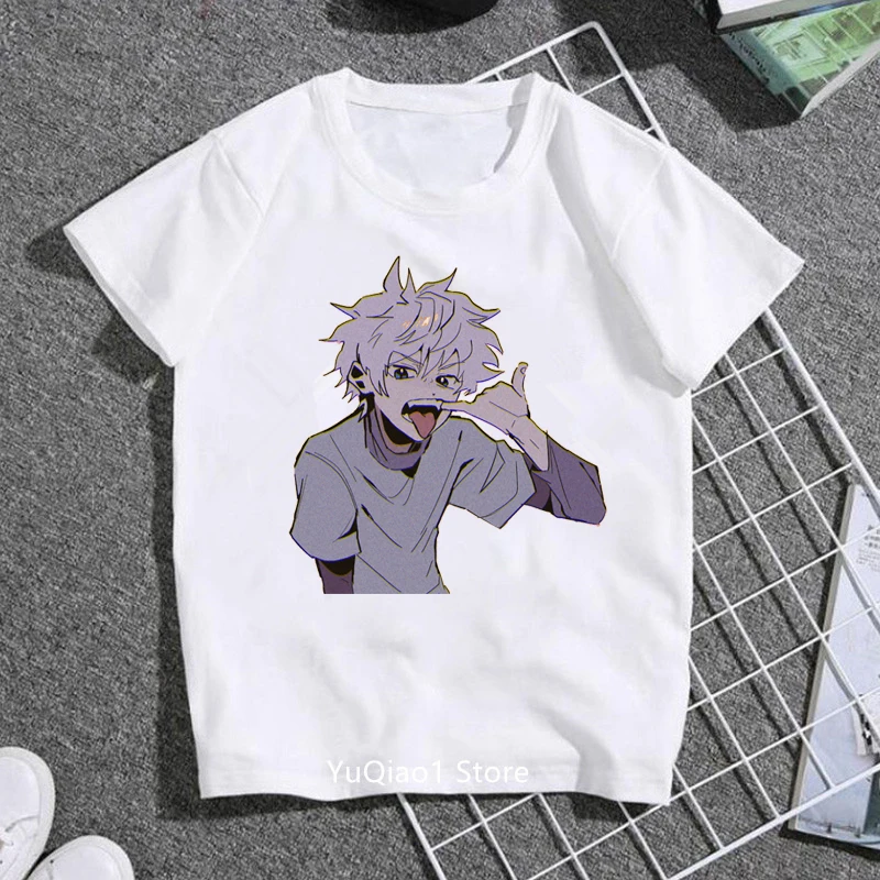 Camiseta con estampado de dibujos animados de Hunter X Hunter para ni&ntilde;os, gr&aacute;fico de ropa informal con Unisrx, Harajuku-0