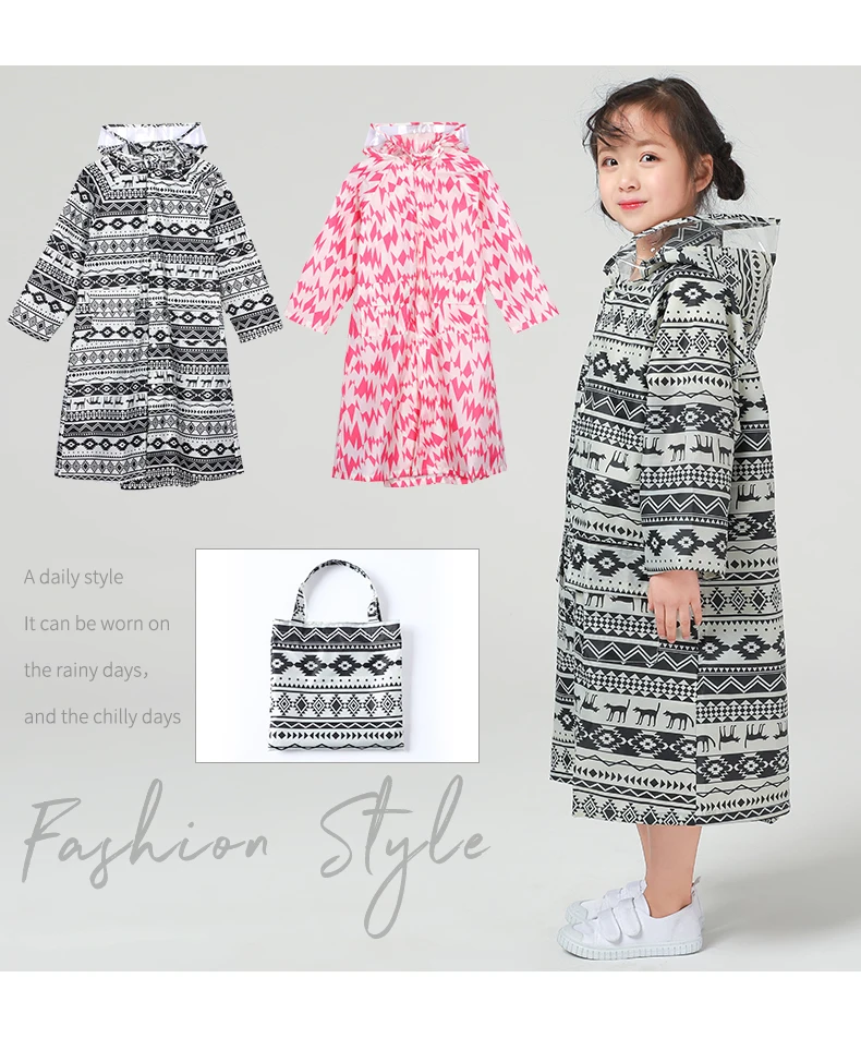 

Outdoor Fashion Waterproof Kids Rain Coat Rain Cover Walking Student Kindergarten