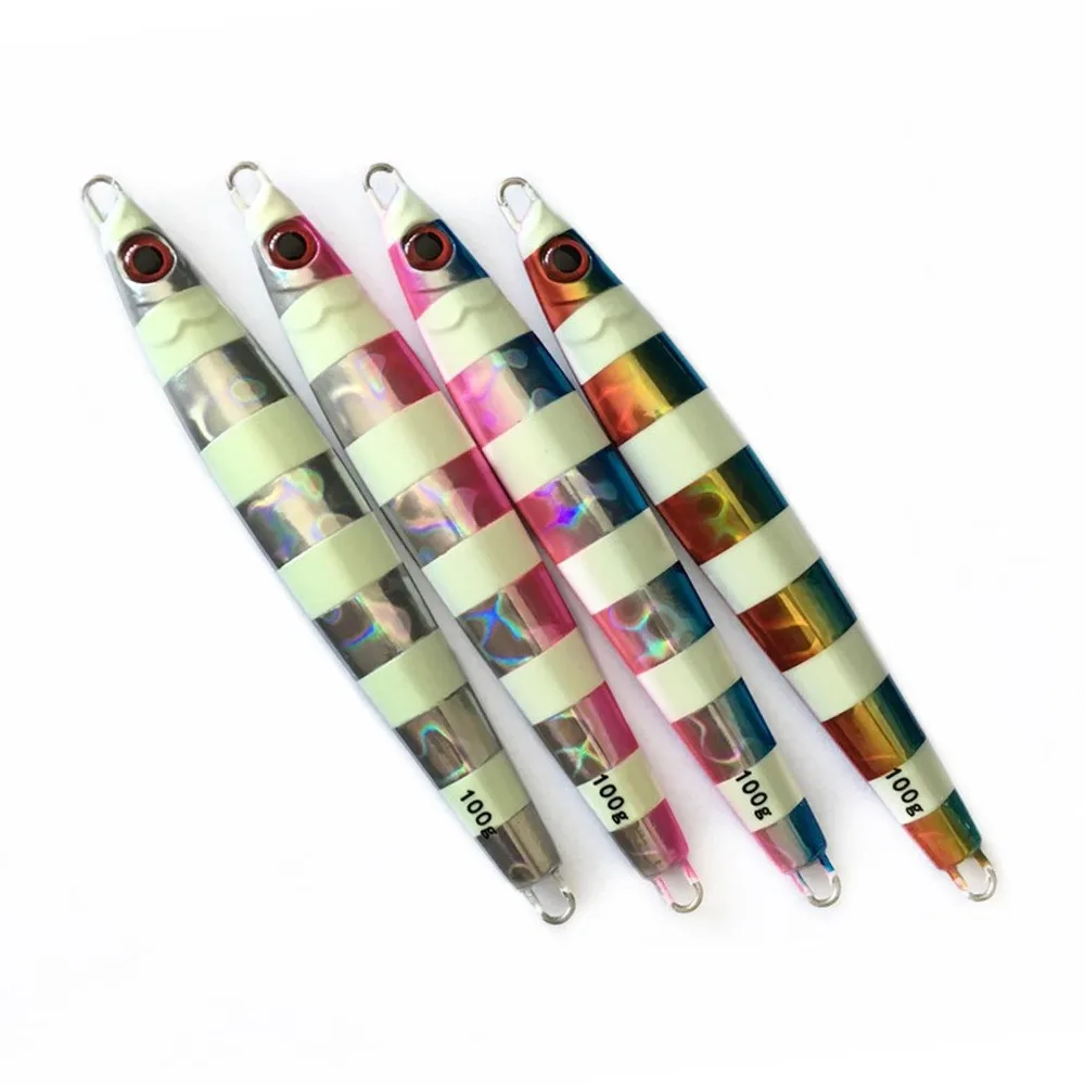 

5 шт., приманка в полоску для морской рыбалки, 100/130 г