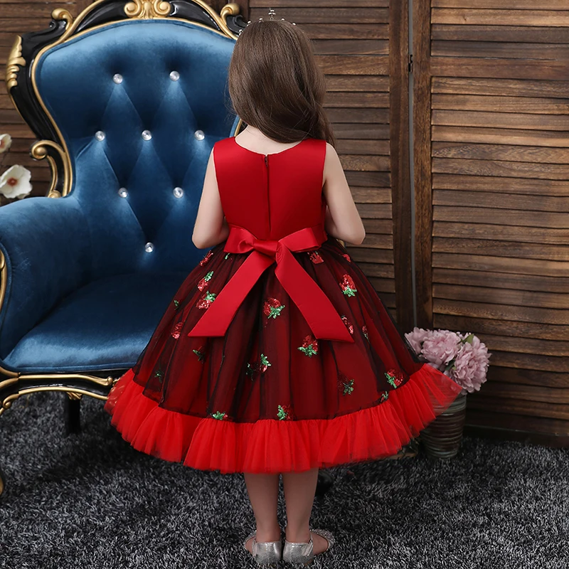 2021 Kids Tutu Birthday Princess Party Dress for Girls Infant Lace Children Bridesmaid Elegant Girl baby Clothes | Детская одежда и