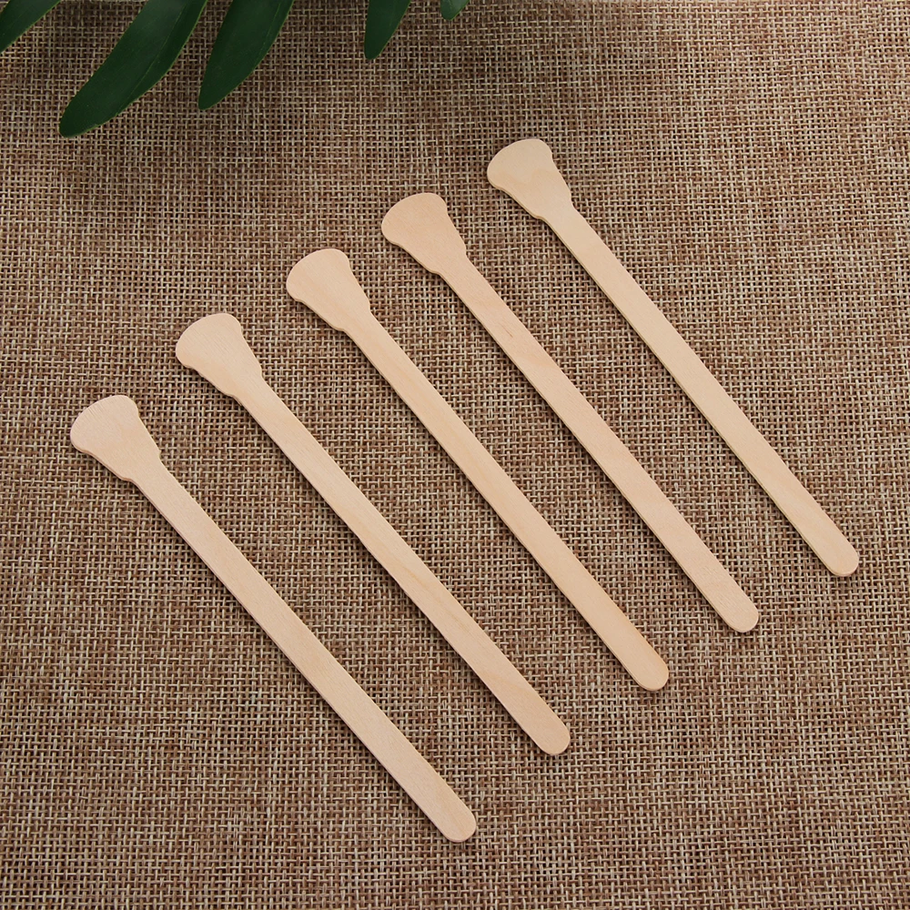 

Hot 10pcs Wooden Waxing Stick Disposable Wiping Wax Tool Hair Removal Cream Body Beauty Hair Removal Waxing Supplies 2021 New
