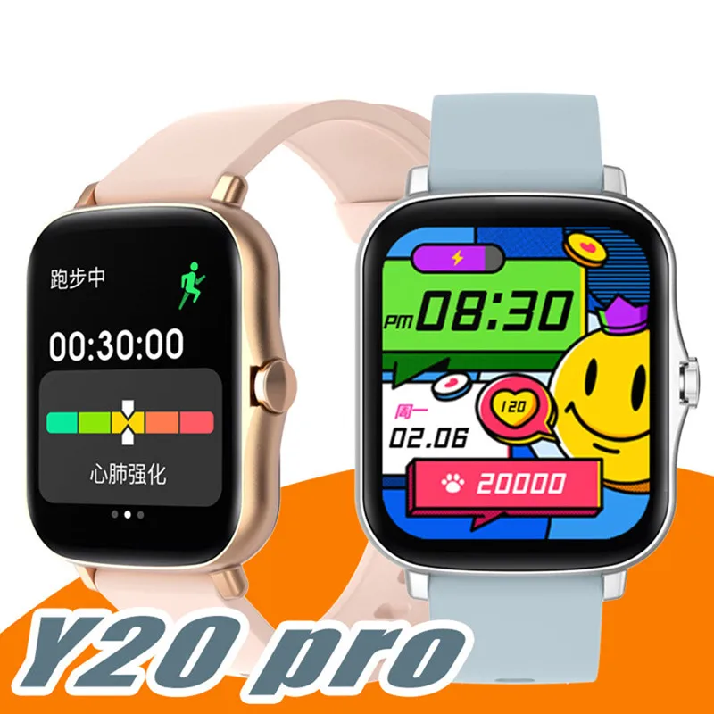 

NEW 2021 Y20PRO Sport Smart Watch Men Women Rotate Button IP67 Smartwatch 1.71 Inch Full Touch Waterproof Screen Fitness Tracker