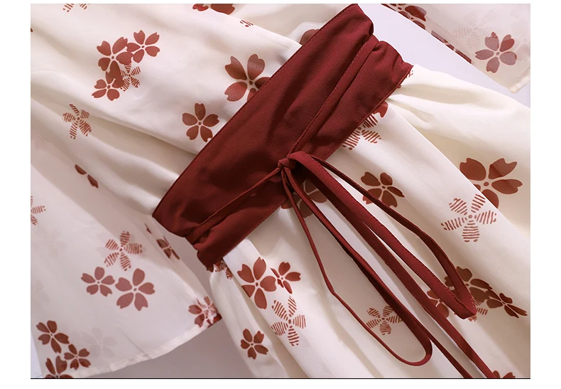 2021 Новая мода с принтом в виде вишен винтажное шифоновое платье для женщин