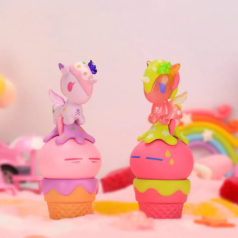 6 шт./лот коробка для слепых игрушек сумка Токидоки единорога мороженого коробок