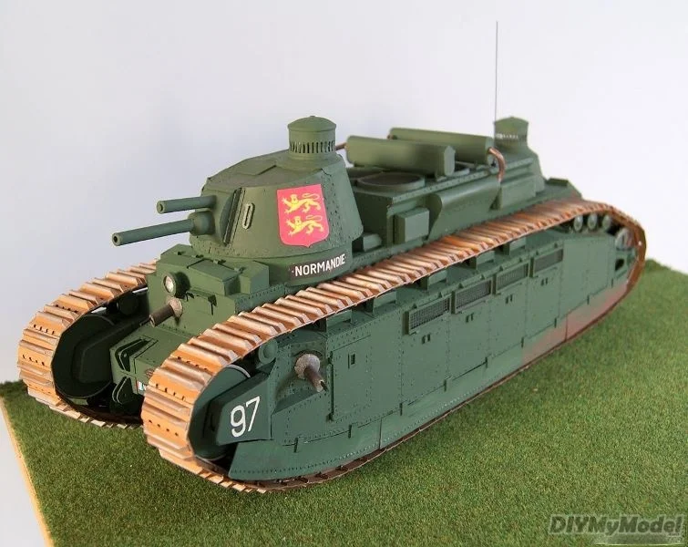 DIYMyModeI-tanque pesado de FCM 2C para manualidades, KIT de modelo de papel hecho a mano, rompecabezas de juguete, accesorios de pel&iacute;cula para regalo-0