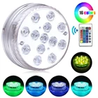 Подводный погружной RGB светильник с магнитом, 13 светодисветодиодный, 16 цветов, подводный ночсветильник для бассейна, уличная лампа для ВАЗ, аквариума, пруда