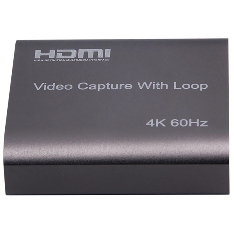 

Карта захвата видео 4K 60 Гц HDMI, TV Loop 1080P, пластина для записи игр в реальном времени, USB 3,0, захват для PS4, DVD-камеры