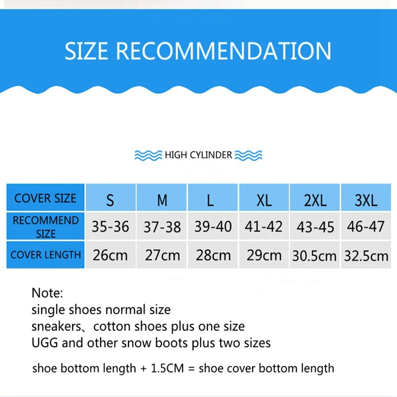 

Rainproof Shoes Covers Upgrade High Cylnder Waterproof Shoes Covers Add Waterproof Layer And Thick Sole Unisex