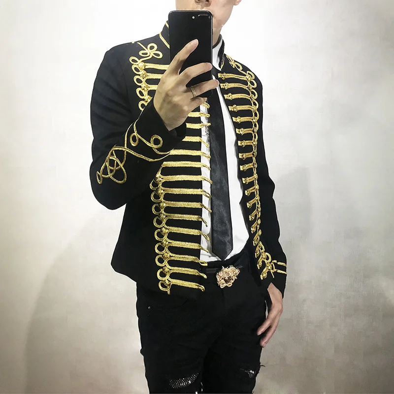 Модные сценические мужские вечерние костюм исполнителей повседневные