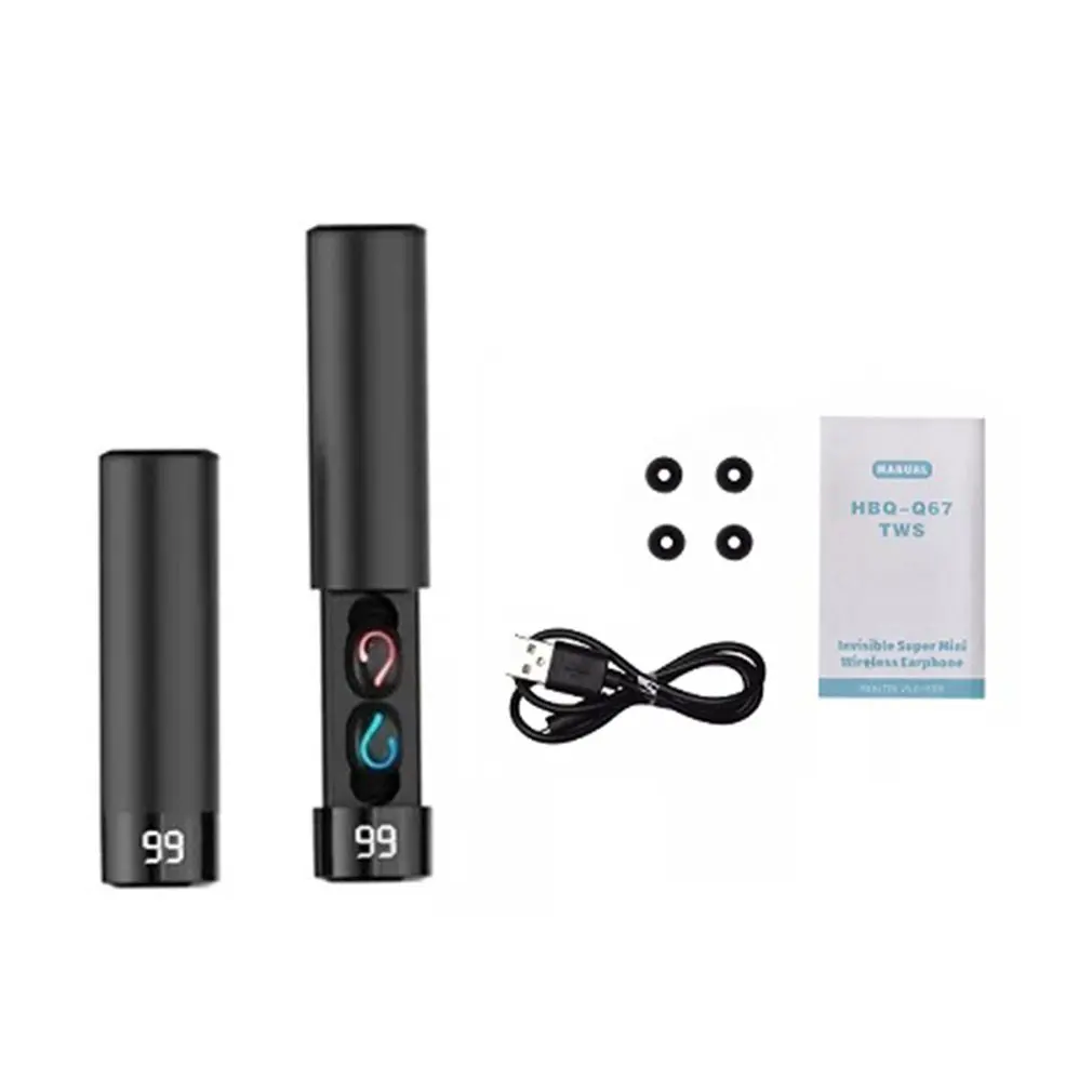 

Q67 TWS Wireless Bluetooth-compatible 5.0 Earphones 3D Stereo Mini Earphone Sports Waterproof Earbuds Headsets With Microphone