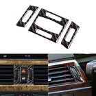 Автомобильный Стайлинг из натурального углеродного волокна внутреннее центральное управление кондиционер вентиляционная рамка обшивка для BMW 5 серии E60 E61 04-10